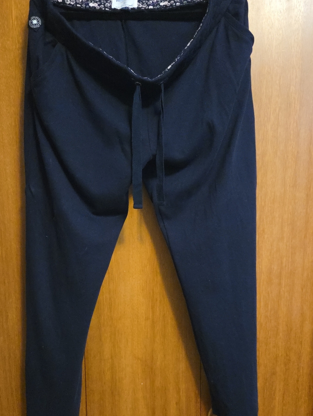 Women's Navy Drawstring Jogger Pants